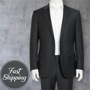 HART SHAFFNER MARX Men’s Blazer 44R Black Wool Sport Coat 2 Button Suit Jacket